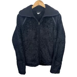 Athleta Jacket Women Size S Black Tugga Sherpa Fleece Full Zip 33019 Active Top